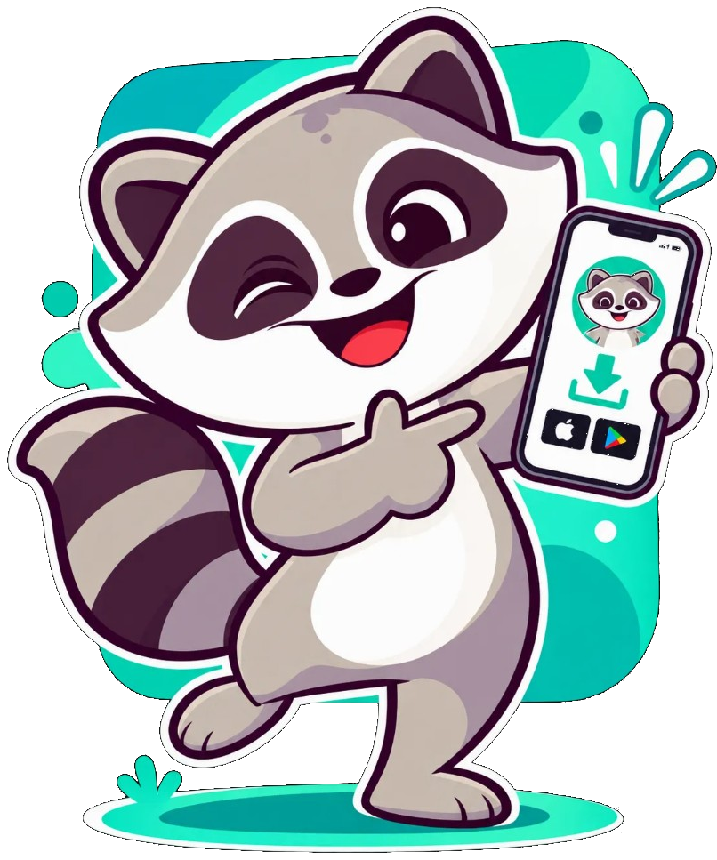 DropReference mascot presenting the mobile app