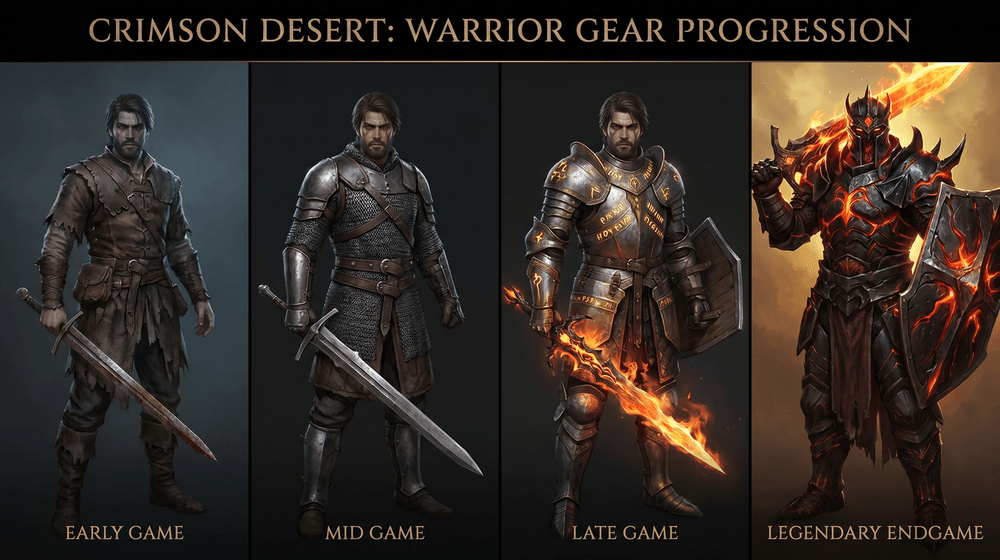 Guía de progresión de equipamiento Crimson Desert 2026: Refinamiento, Equipos del Abismo, juego tardío