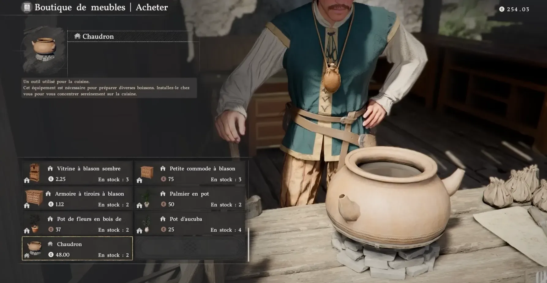 Chaudron dans la maison du campement Crimson Desert