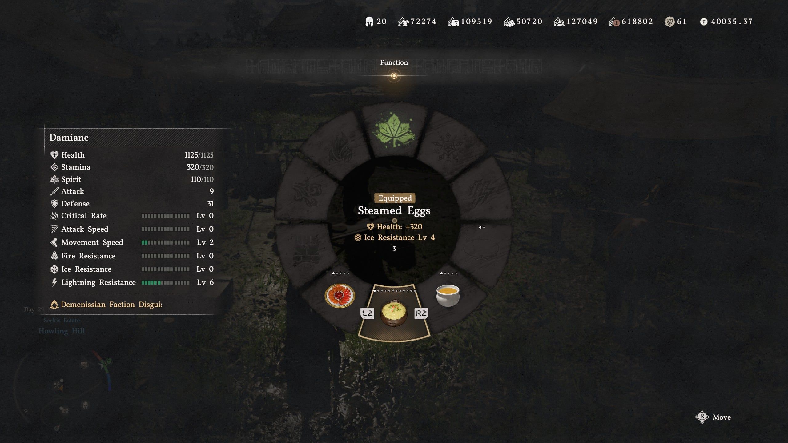 Consumables radial menu in Crimson Desert