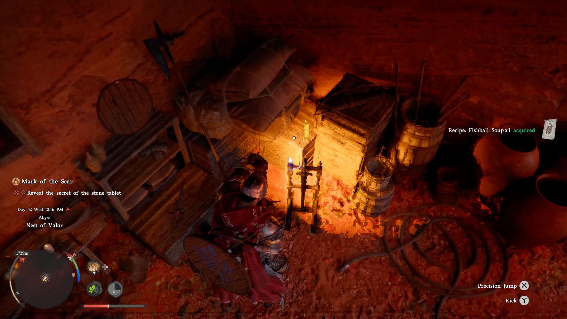 Exploration de donjon dans Crimson Desert pour trouver des armes uniques