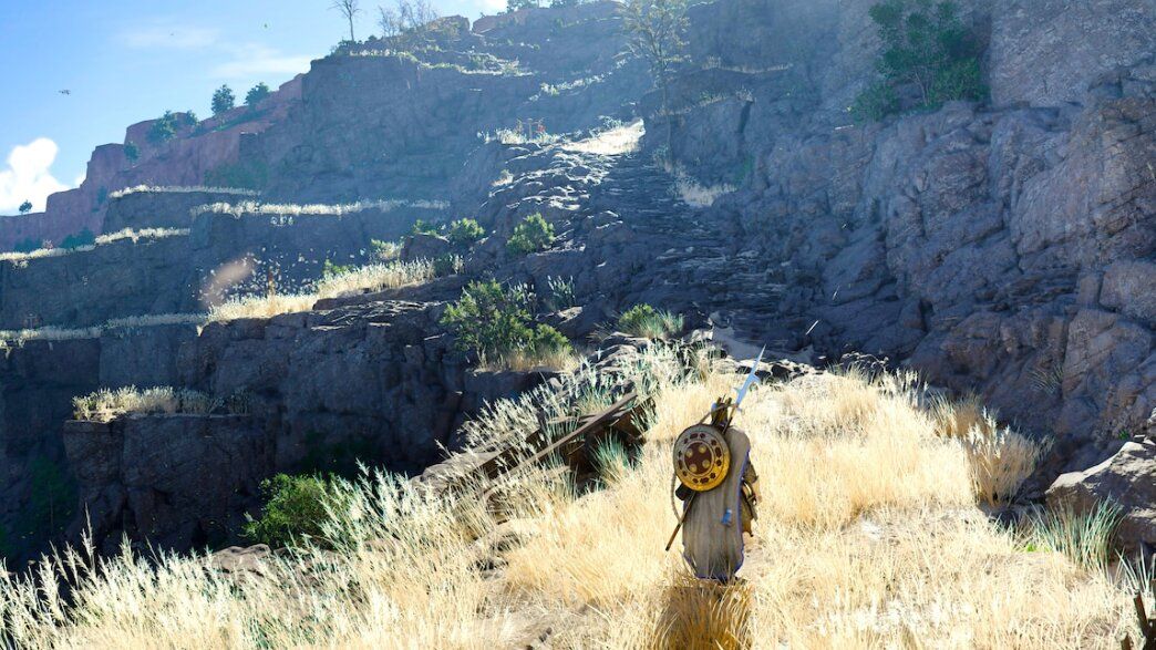 Exploration des falaises et gorges de Crimson Desert