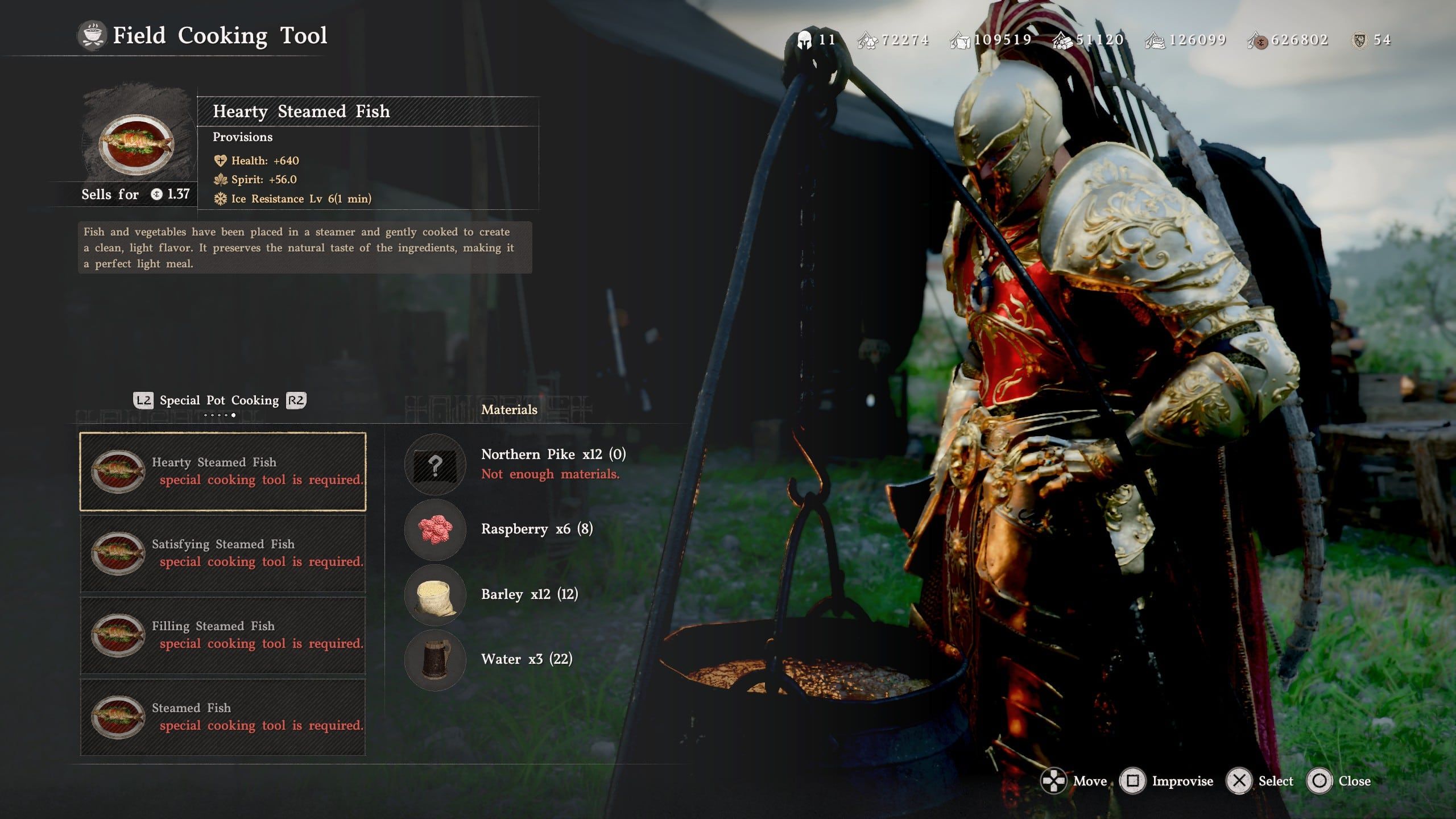 Hearty Steamed Fish recipe in Crimson Desert