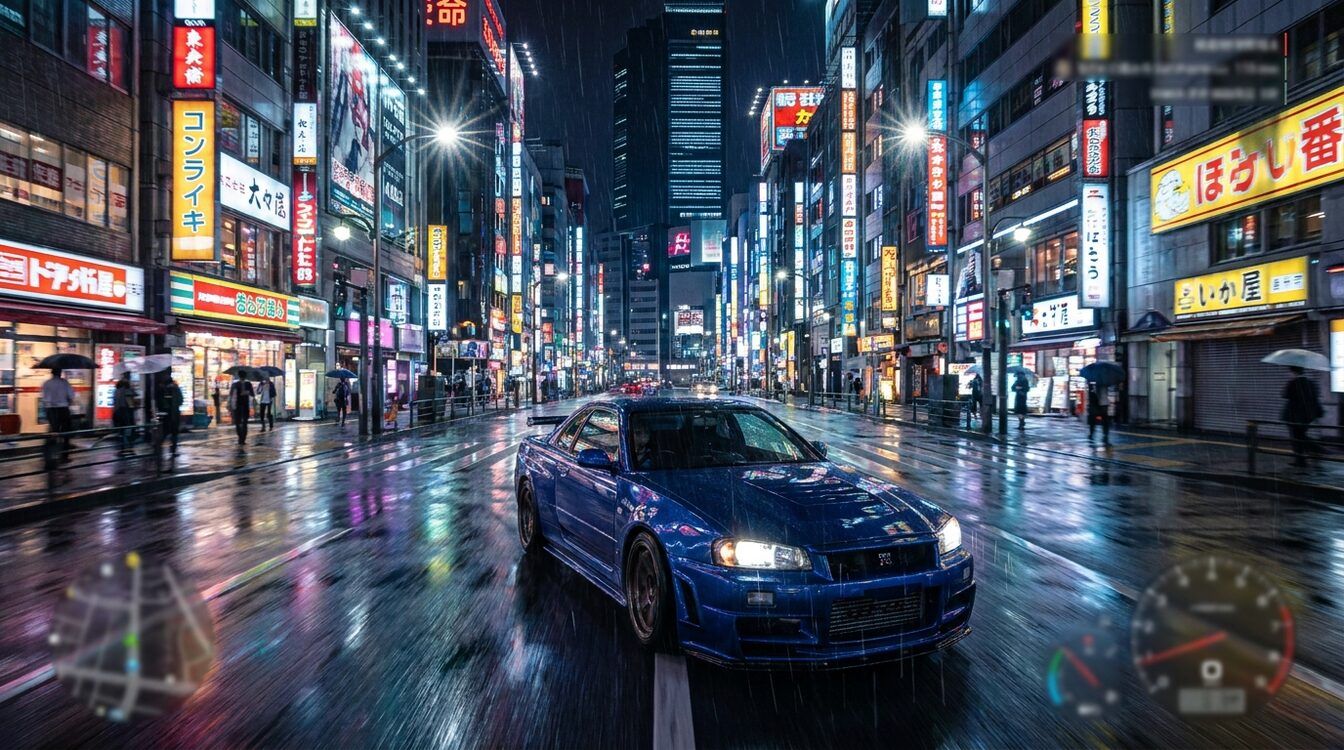 Tokyo de nuit dans Forza Horizon 6 néons JDM