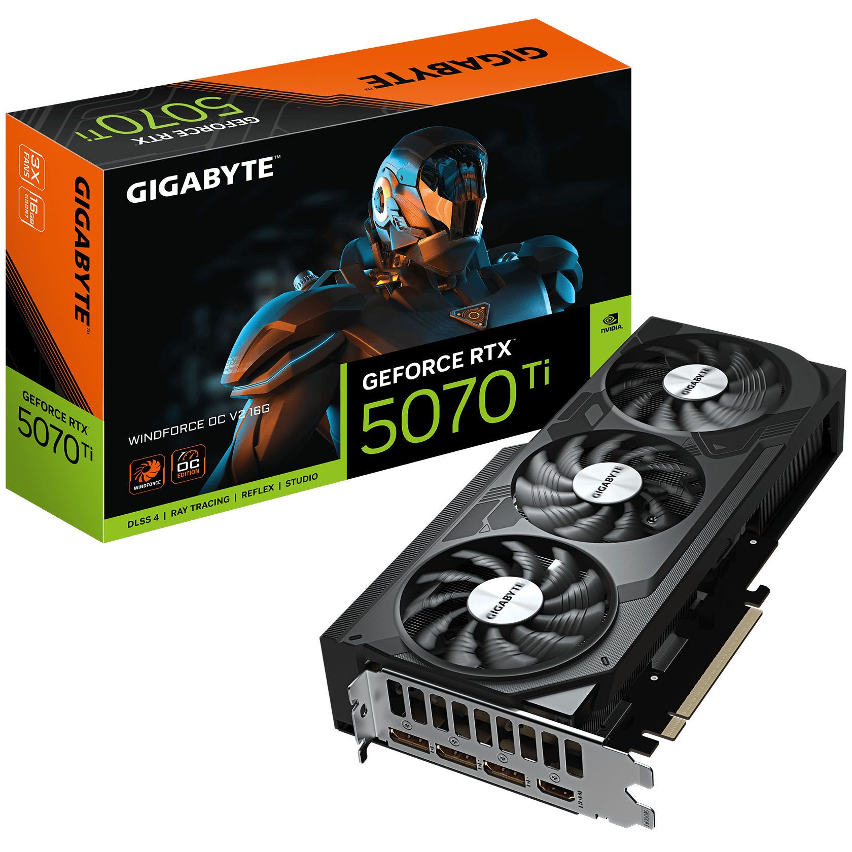 GIGABYTE GeForce RTX 5070 Ti WINDFORCE OC V2 16G