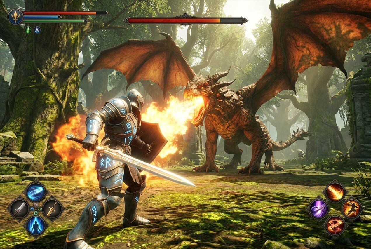 Monster Hunter Outlanders combat dragon 2026
