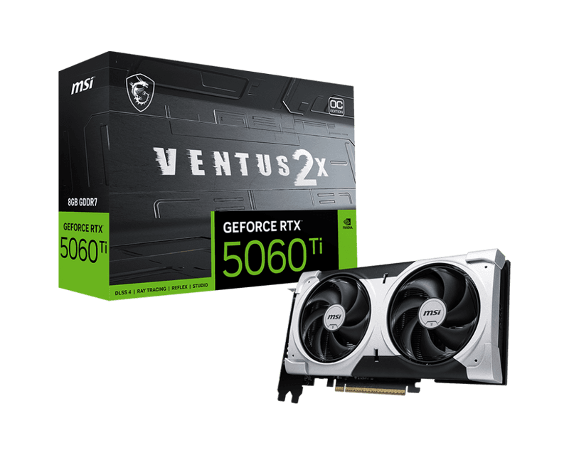 MSI GeForce RTX 5060 Ti 8G VENTUS 2X OC PLUS