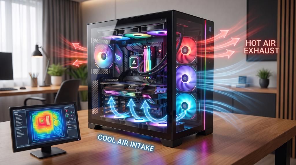 Optimiser l'airflow PC 2026 : ventilateurs, boîtiers, stratégies