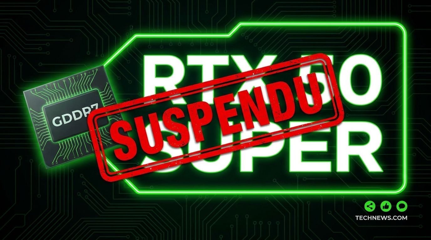 RTX 50 SUPER suspended: NVIDIA blocks the launch due to the 3GB GDDR7.