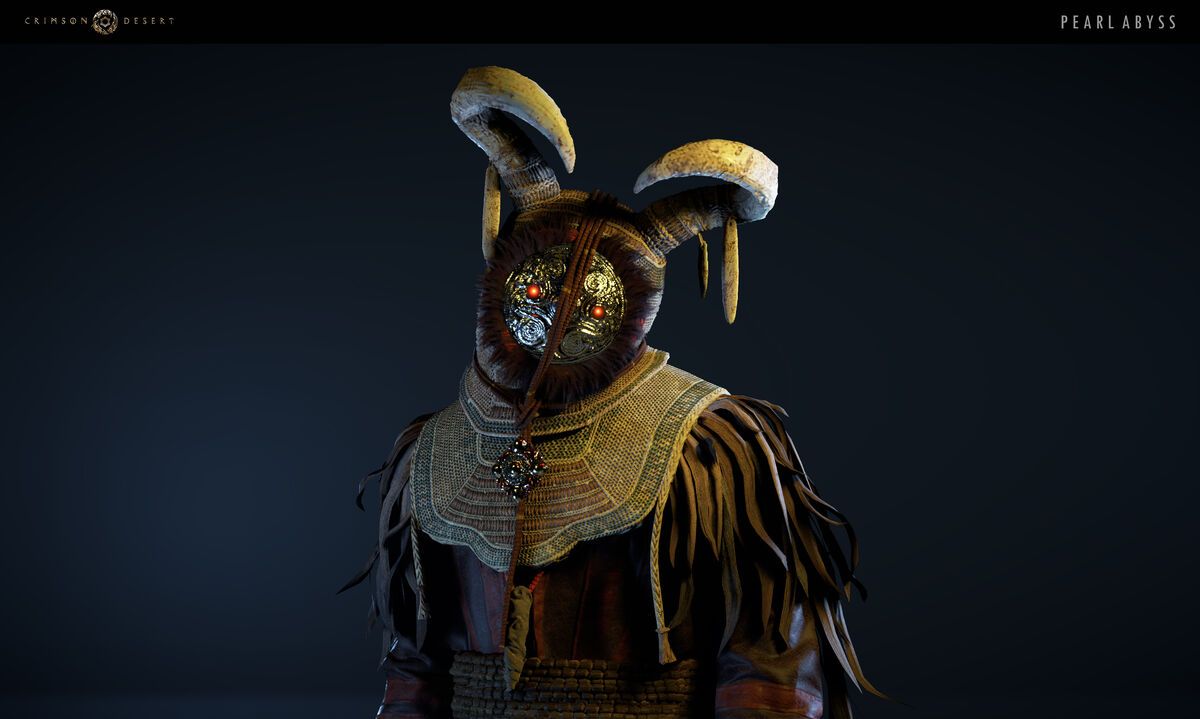 Personnage masqué dans Crimson Desert