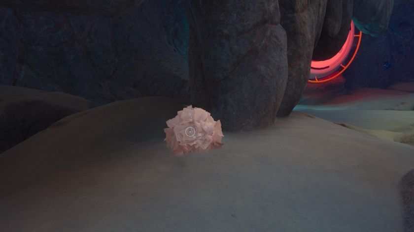 Grotte sous-marine avec des minerais dans Subnautica 2